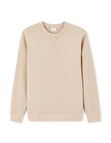 Sweat regular col rond 100% coton - beige - camaieu - Modalova