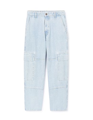 Jean baggy en coton C75 - bleu clair - camaieu - Modalova