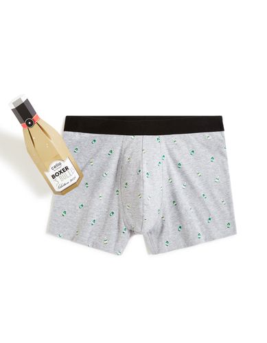 Coffret boxer champagne - gris chiné - camaieu - Modalova