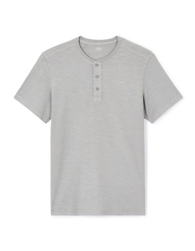 T-shirt col rond 100% coton - gris - camaieu - Modalova