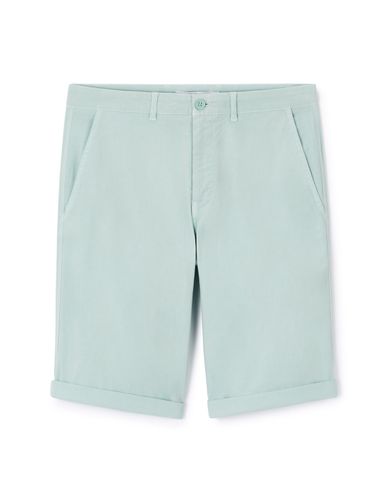 Bermuda en coton stretch - turquoise - camaieu - Modalova