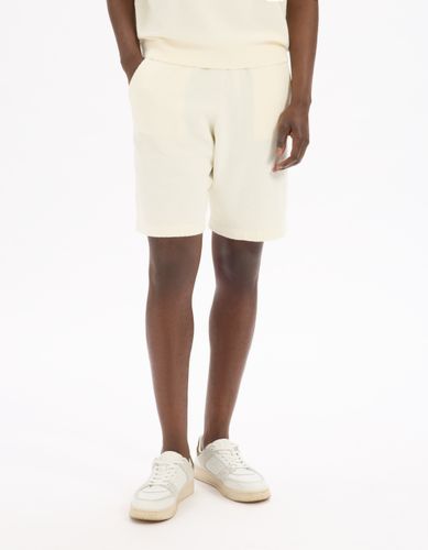 Bermuda en molleton coton mélangé - écru - camaieu - Modalova