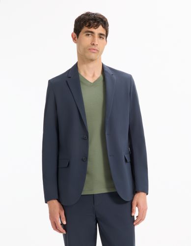 Blazer slim infroissable - marine - camaieu - Modalova