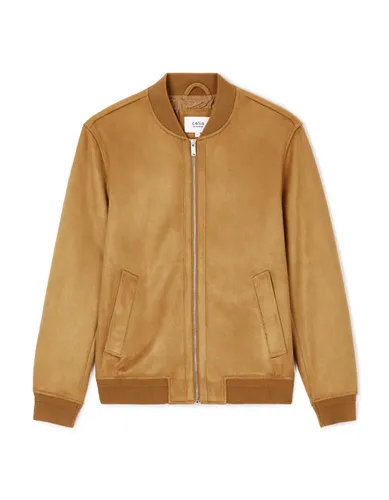 Bomber en faux daim - marron - camaieu - Modalova