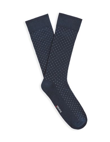 Chaussettes hautes à pois - marine - camaieu - Modalova