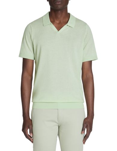 Polo slim en maille 100% coton - vert - camaieu - Modalova