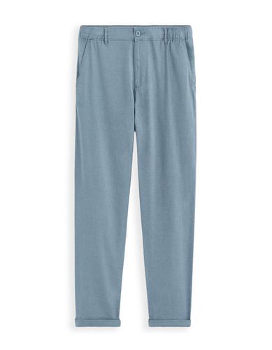 Pantalon straight en lin et coton - camaieu - Modalova