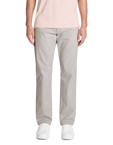 Pantalon chino straight coton stretch - gris clair - camaieu - Modalova