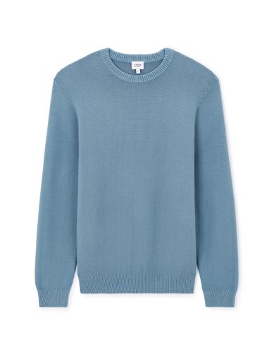 Pull col rond 100% coton - bleu - camaieu - Modalova