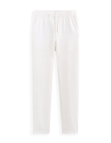 Pantalon chino en lin - blanc - camaieu - Modalova