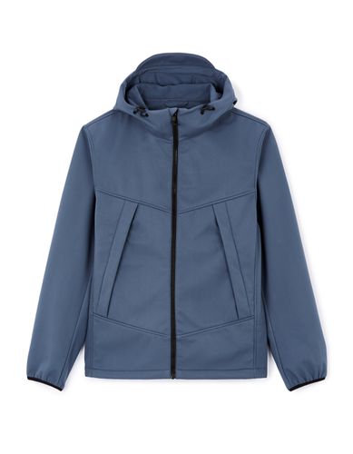 Blouson softshell à capuche - bleu - camaieu - Modalova