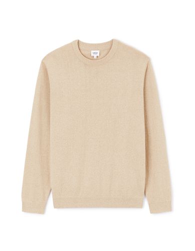 Pull col rond 100% coton - beige - camaieu - Modalova