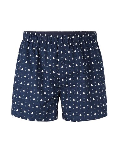 Caleçon en coton à motifs jacquard - marine - camaieu - Modalova