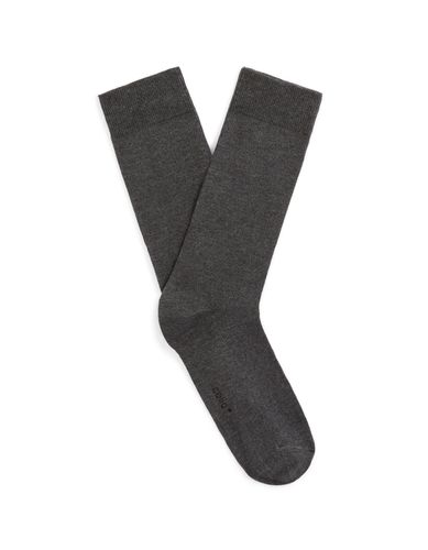 Chaussettes hautes coton - anthracite - camaieu - Modalova