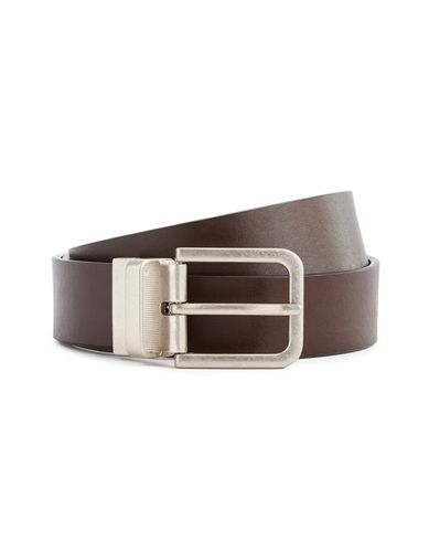 Ceinture cuir boucle vintage - marron - camaieu - Modalova