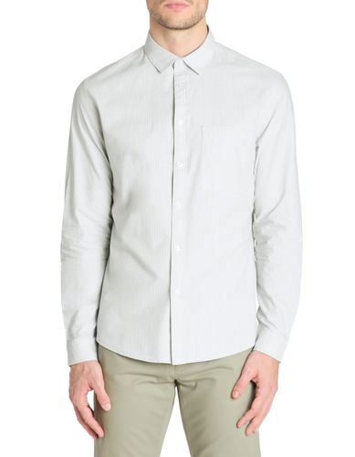 Chemise regular rayée 100% coton - vert - camaieu - Modalova