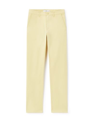 Pantalon chino straight en coton stretch - camaieu - Modalova