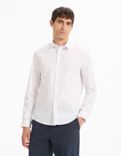 Chemise regular en coton stretch - camaieu - Modalova