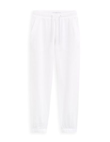 Pantalon jogger en lin - blanc - camaieu - Modalova