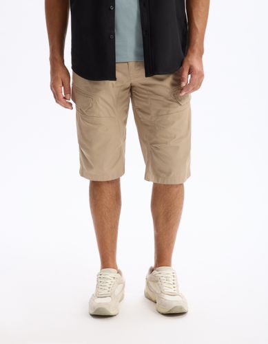 Bermuda cargo 100% coton - beige - camaieu - Modalova