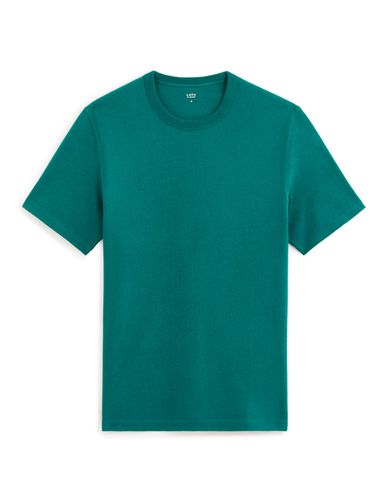 T-shirt boxy col rond 100% coton - bleu - camaieu - Modalova