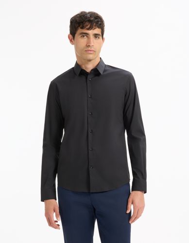Chemise regular en coton stretch - camaieu - Modalova