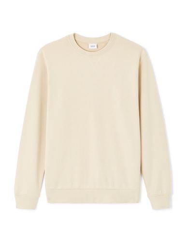 Sweat col rond 100% coton - beige - camaieu - Modalova