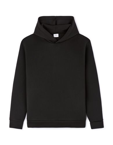 Sweat capuche tissu stretch - noir - camaieu - Modalova