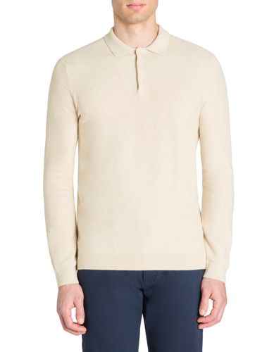 Pull col polo 100% coton - beige - camaieu - Modalova