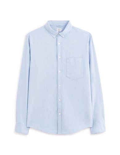 Chemise regular 100% coton oxford - bleu ciel - camaieu - Modalova