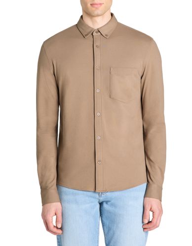 Chemise regular coton piqué stretch - camaieu - Modalova