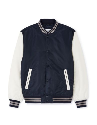 Blouson teddy bicolore - marine et blanc - camaieu - Modalova