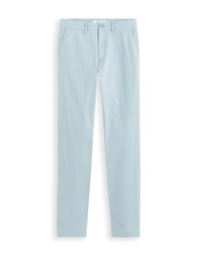 Pantalon chino slim en coton stretch - bleu clair - camaieu - Modalova