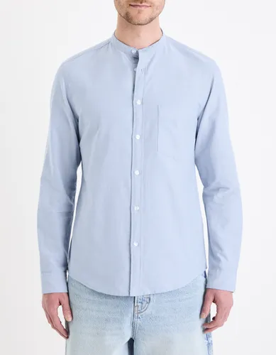 Chemise col mao regular en coton oxford - camaieu - Modalova
