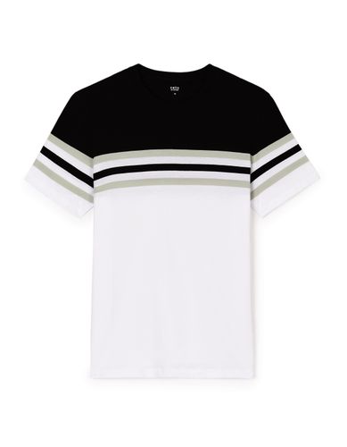 T-shirt straight col rond 100% coton - camaieu - Modalova