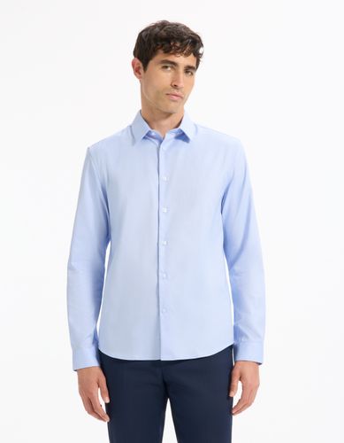 Chemise regular en oxford royal - bleu - camaieu - Modalova