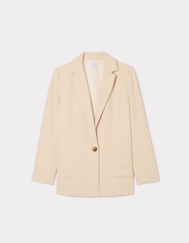 Veste blazer à poches plaquées - écru - camaieu - Modalova