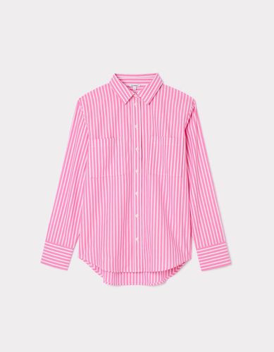 Chemise en popeline rayée oversize - camaieu - Modalova