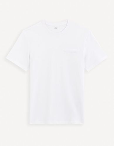 T-shirt col rond en coton piqué - celio - Modalova