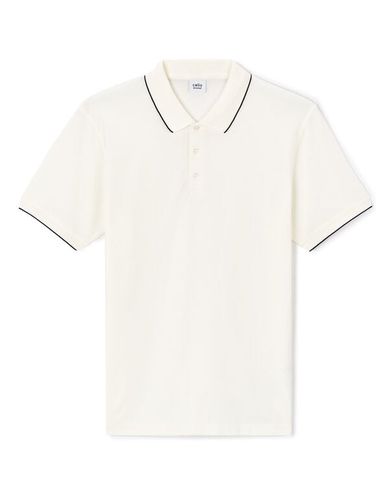 Polo piqué regular en coton - beige - camaieu - Modalova