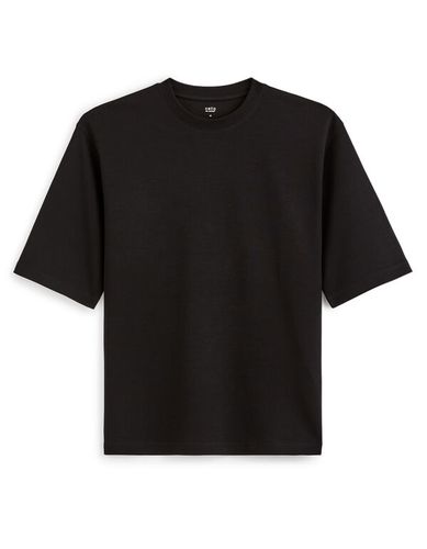 T-shirt oversize col rond en coton mélangé - celio - Modalova