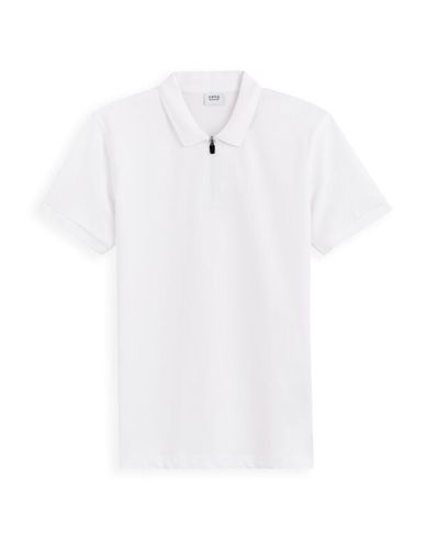 Polo slim col zippé coton stretch - camaieu - Modalova