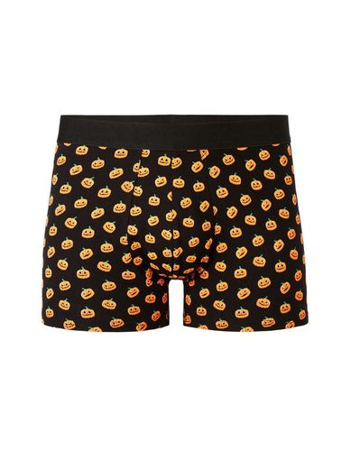 Boxer citrouille - noir et orange - camaieu - Modalova