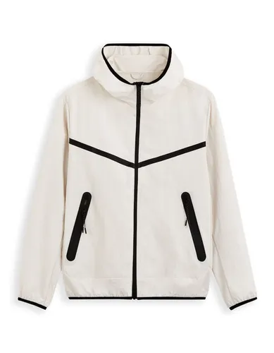 Blouson zippé à capuche - blanc - camaieu - Modalova