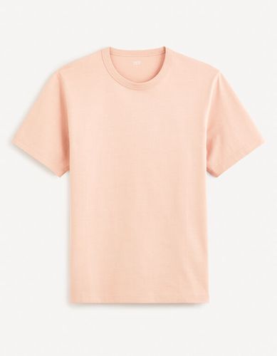 T-shirt boxy 100% coton - rose - celio - Modalova