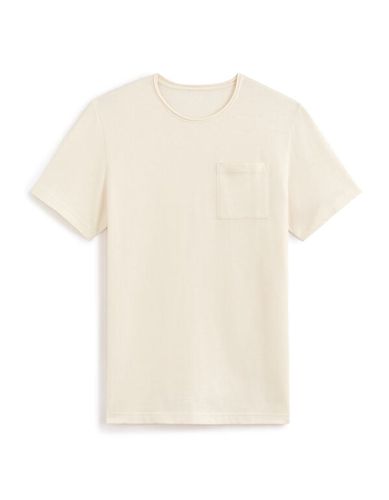 T-shirt col rond en coton et lin - celio - Modalova