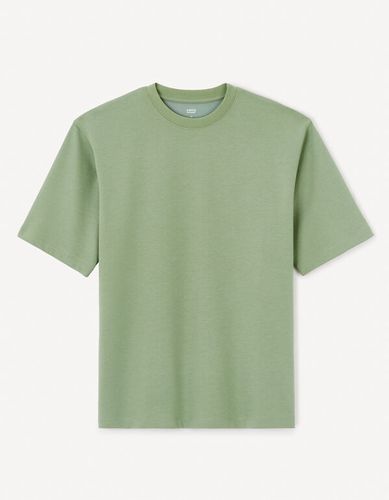 T-shirt oversize col rond - kaki - celio - Modalova