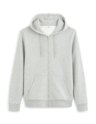 Sweat à capuche en coton - gris - camaieu - Modalova