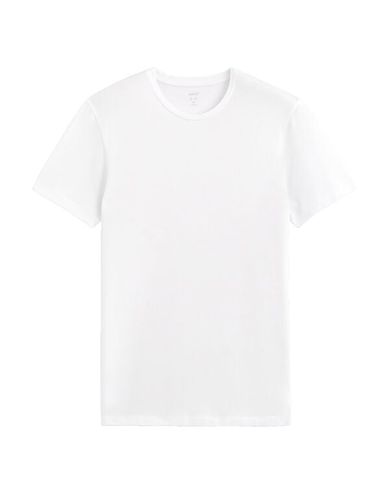 T-shirt col rond en coton stretch - camaieu - Modalova