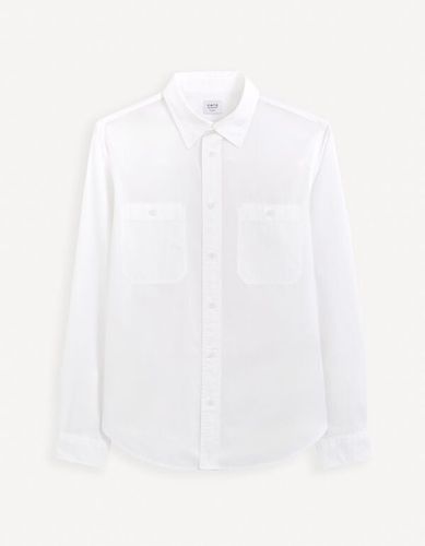 Chemise regular unie en coton - celio - Modalova